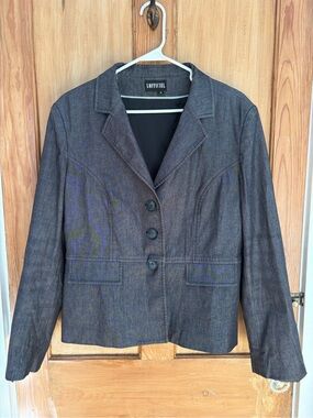 Women's Dark Gray Tailored Three-Button Blazer
